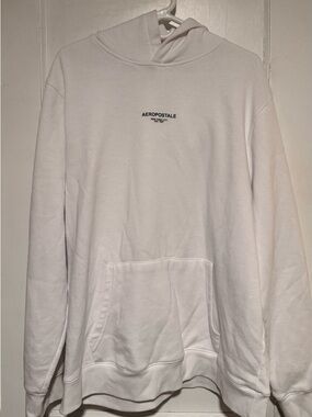 Aeropostale Men’s White Hoodie with Minimal Logo